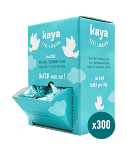 Distributeur de 300 chewing-gums relaxants au CBD de Kaya 
