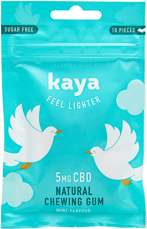 Packshot chewing-gums relaxants au CBD de Kaya