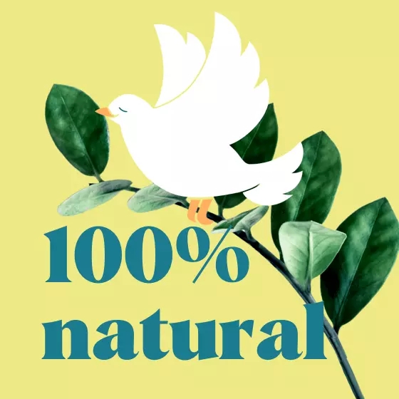 100% natural dove and plant image