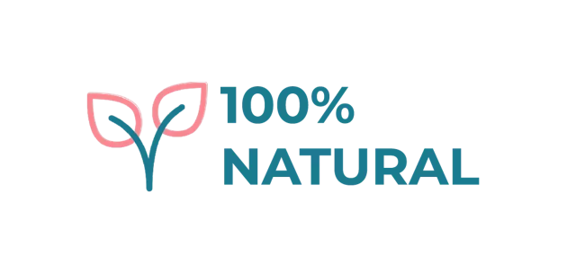 100% natural badge