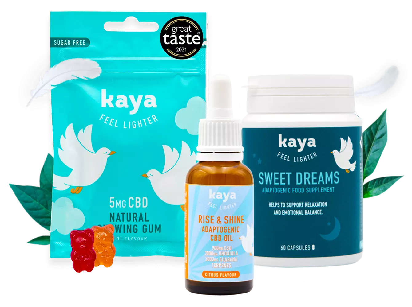 group of Kaya CBD products